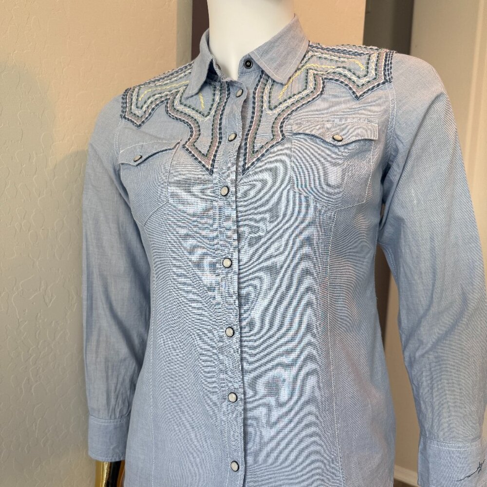 Ryan Micheal Chambray Shirt Large - Picture 2 of 11
